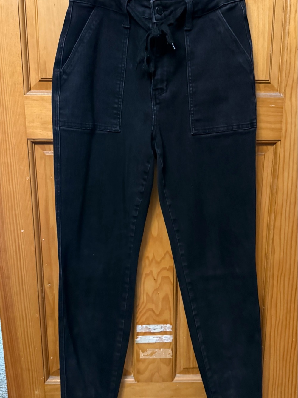 Judy Blue Black Cargo Drawstring Tapered Pants